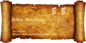 Bába Bettina névjegykártya
